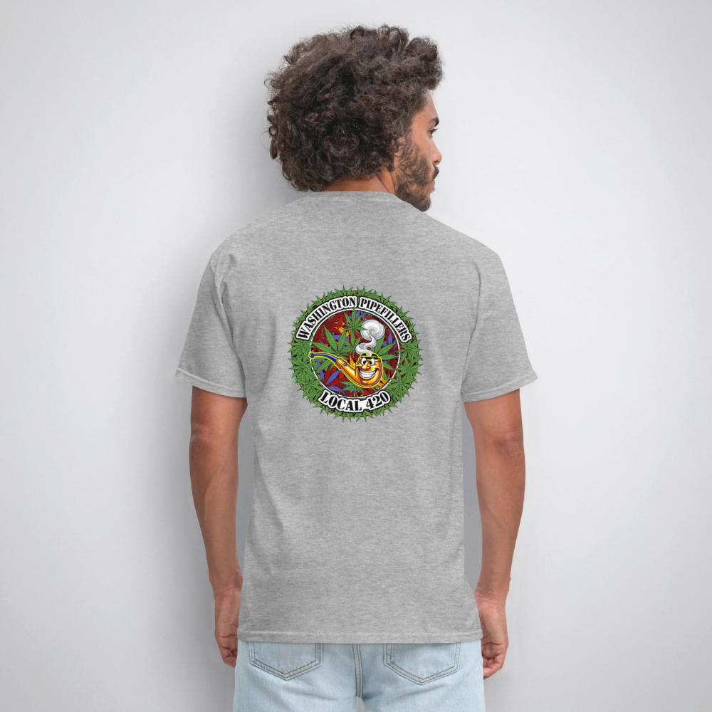 WASHINGTON PIPEFILLERS LOCAL 420 F/B DESIGN Men's T-Shirt - heather gray
