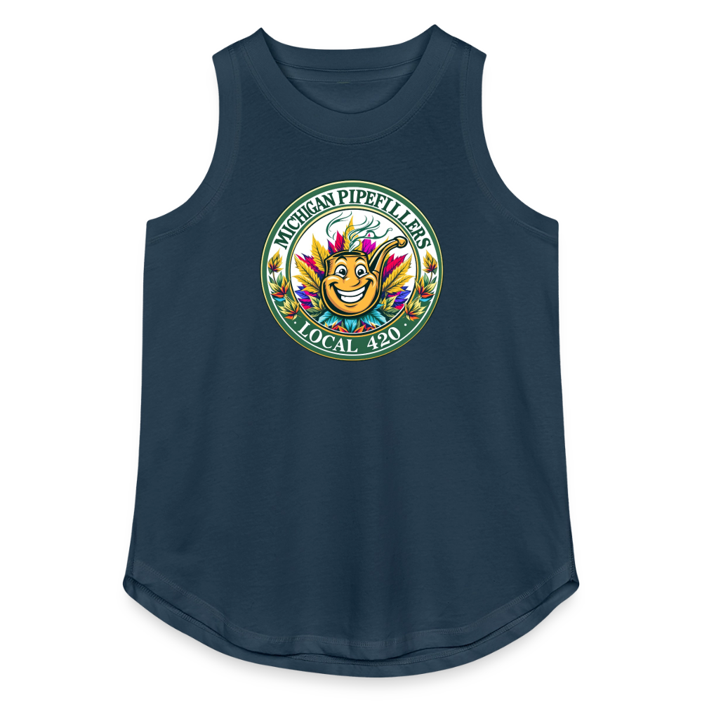 MICHIGAN PIPEFILLERS LOCAL 420 Women's Relaxed Tank Top - denim