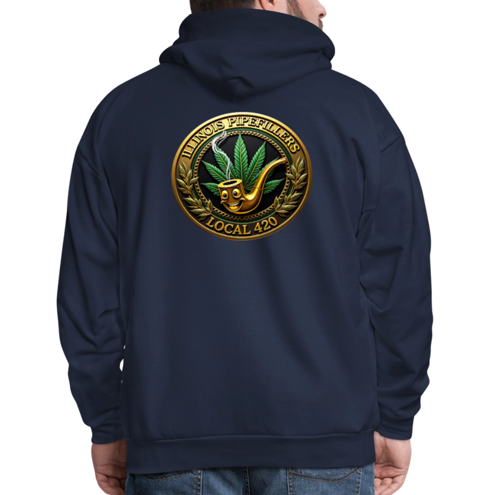 ILLINOIS PIPEFILLERS LOCAL 420 F/B DESIGN Men's Hoodie - navy