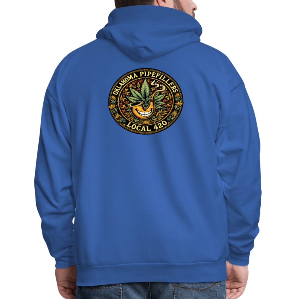 OKLAHOMA PIPEFILLERS LOCAL 420  F/B DESIGNS Men's Hoodie - royal blue