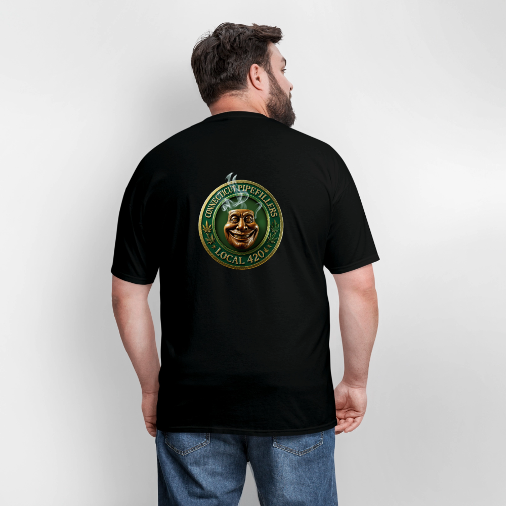 CONNECTICUT PIPEFILLERS LOCAL 420 F/B DESIGN Men's T-Shirt - black