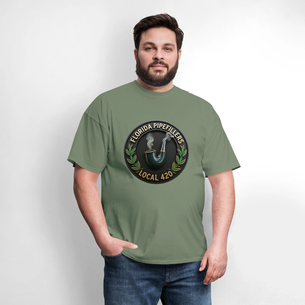 FLORIDA PIPEFILLERS LOCAL 420 Men's T-Shirt - military green