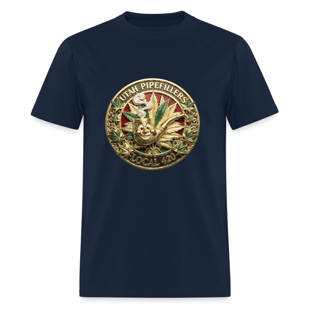 UTAH PIPEFILLERS LOCAL 420 Men's T-Shirt - navy
