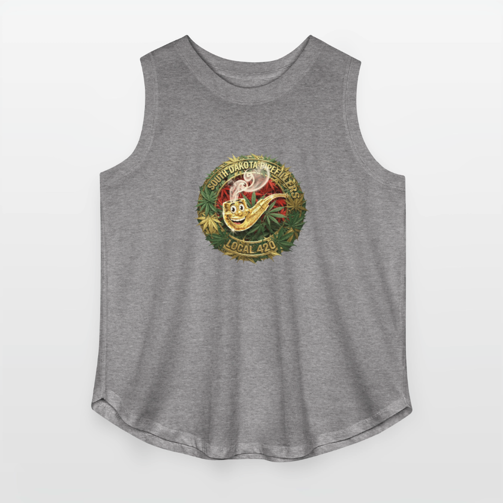 SOUTH DAKOTA PIPEFILLERS LOCAL 420  F/B DESIGN Women's Curvy Relaxed Tank Top - granite heather 