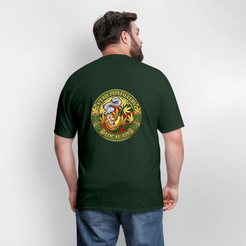 UTAH PIPEFILLERS LOCAL 420 F/B DESIGN Men's T-Shirt - forest green