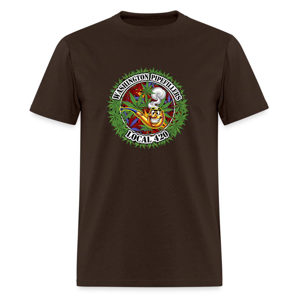 WASHINGTON PIPEFILLERS LOCAL 420 F/B DESIGN Men's T-Shirt - brown