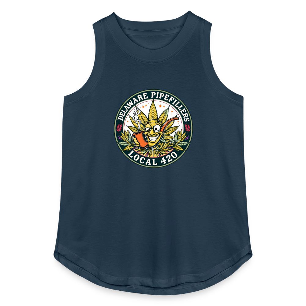 DELAWARE PIPEFILLERS LOCAL 420 Women's Relaxed Tank Top - denim