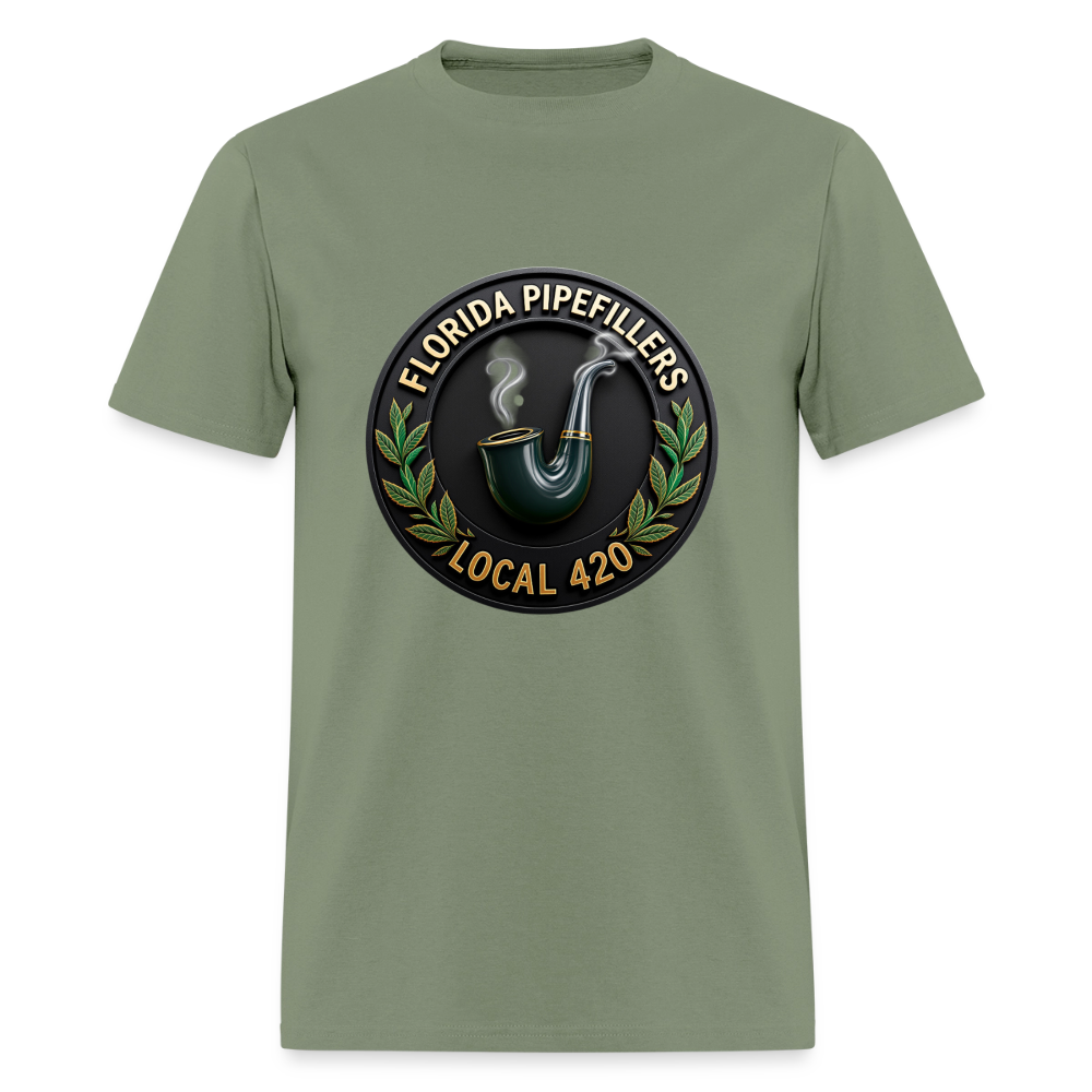 FLORIDA PIPEFILLERS LOCAL 420 Men's T-Shirt - military green