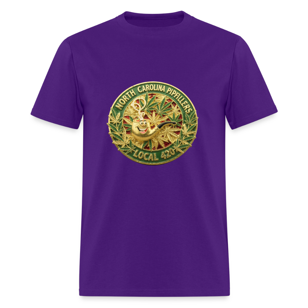 NORTH CAROLINA  PIPEFILLERS LOCAL 420 Men's T-Shirt - purple