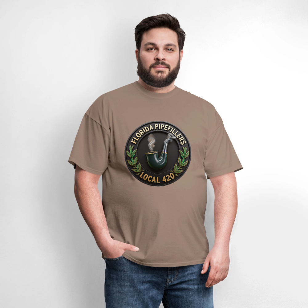 FLORIDA PIPEFILLERS LOCAL 420 F/B DESIGN Men's T-Shirt - safari