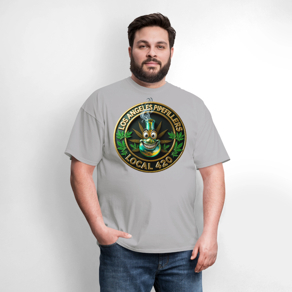 LOS ANGLES PIPEFILLERS LOCAL 420 2 EMBLEM Men's T-Shirt - rock