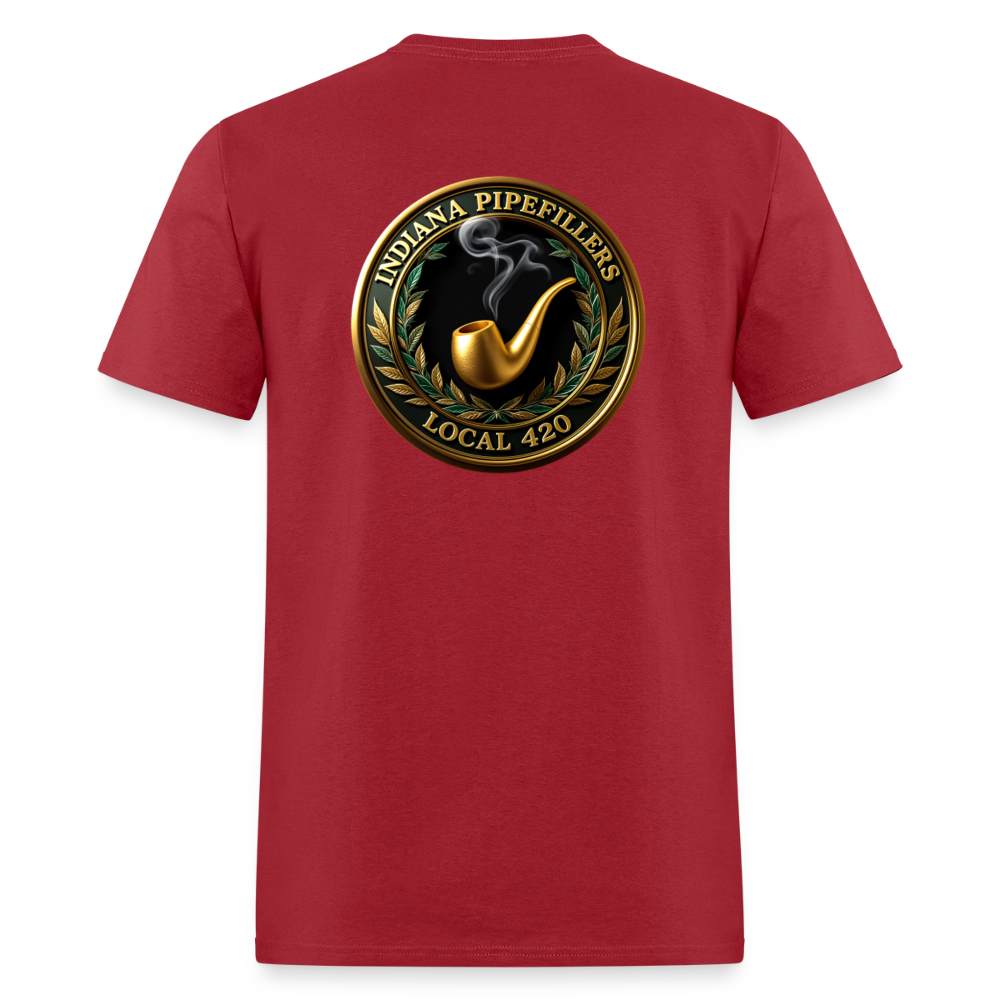 INDIANA PIPEFILLERS LOCAL 420 F/B DESIGN Men's T-Shirt - true red