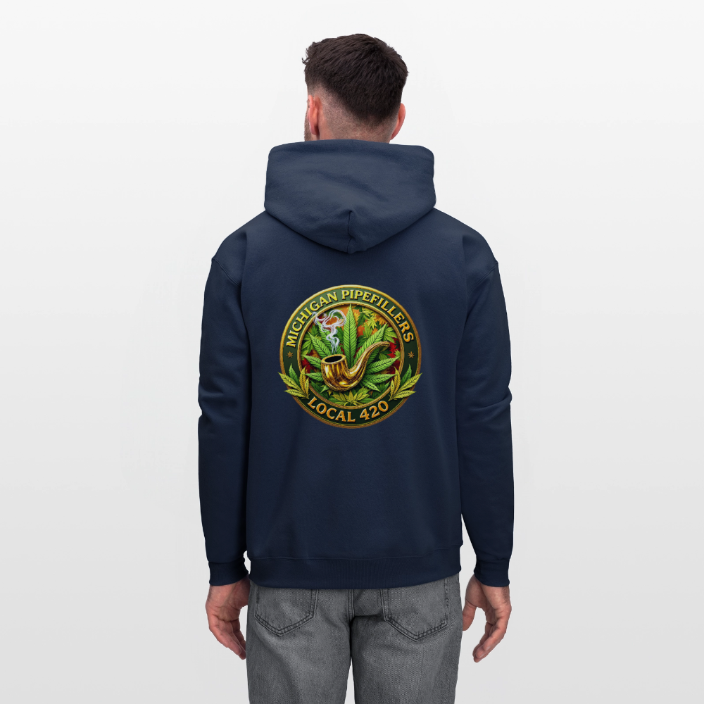 MICHIGAN PIPEFILLERS LOCAL 420 F/B DESIGN Men's Hoodie - navy