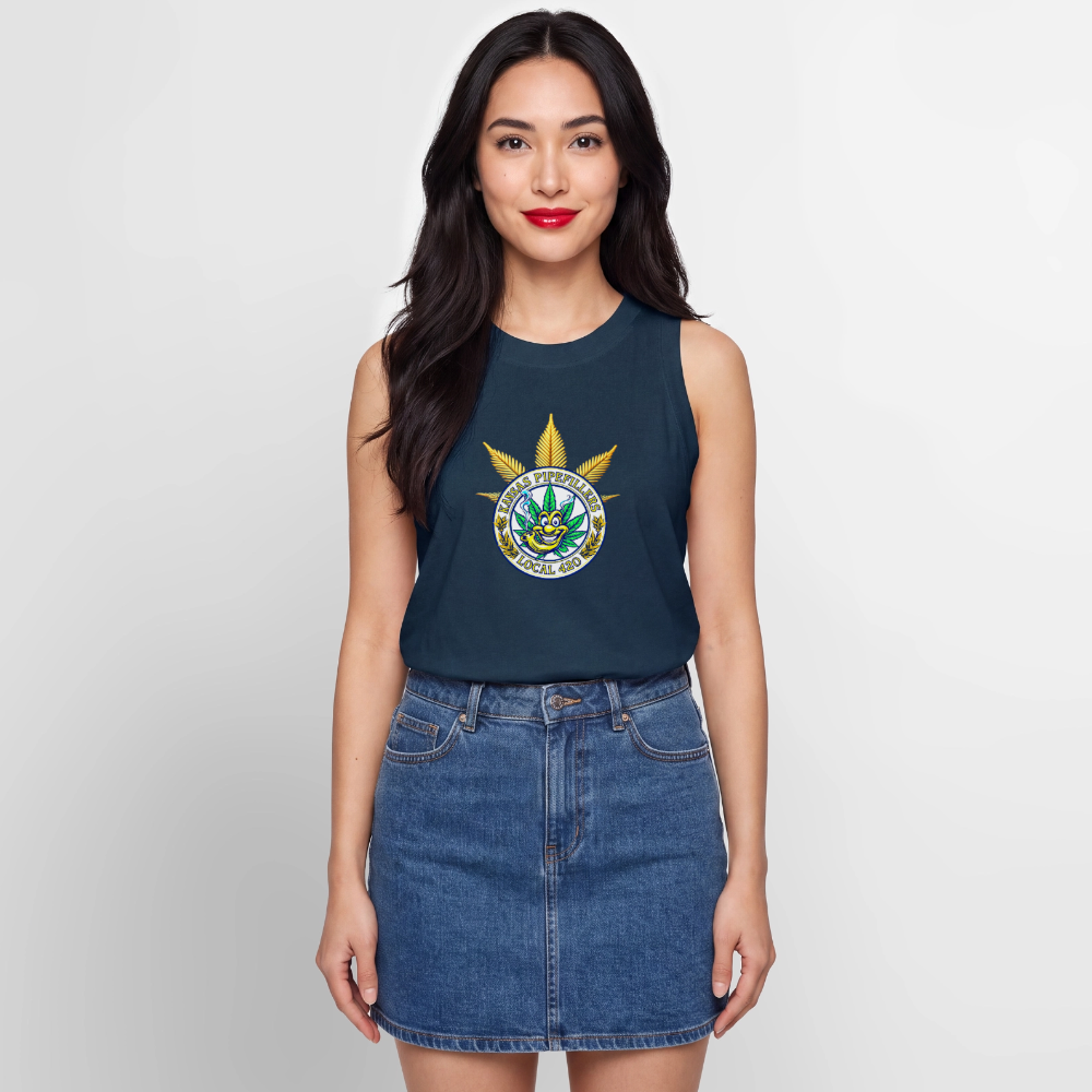 KANSAS PIPEFILLERS LOCAL 420 Women's Relaxed Tank Top - denim