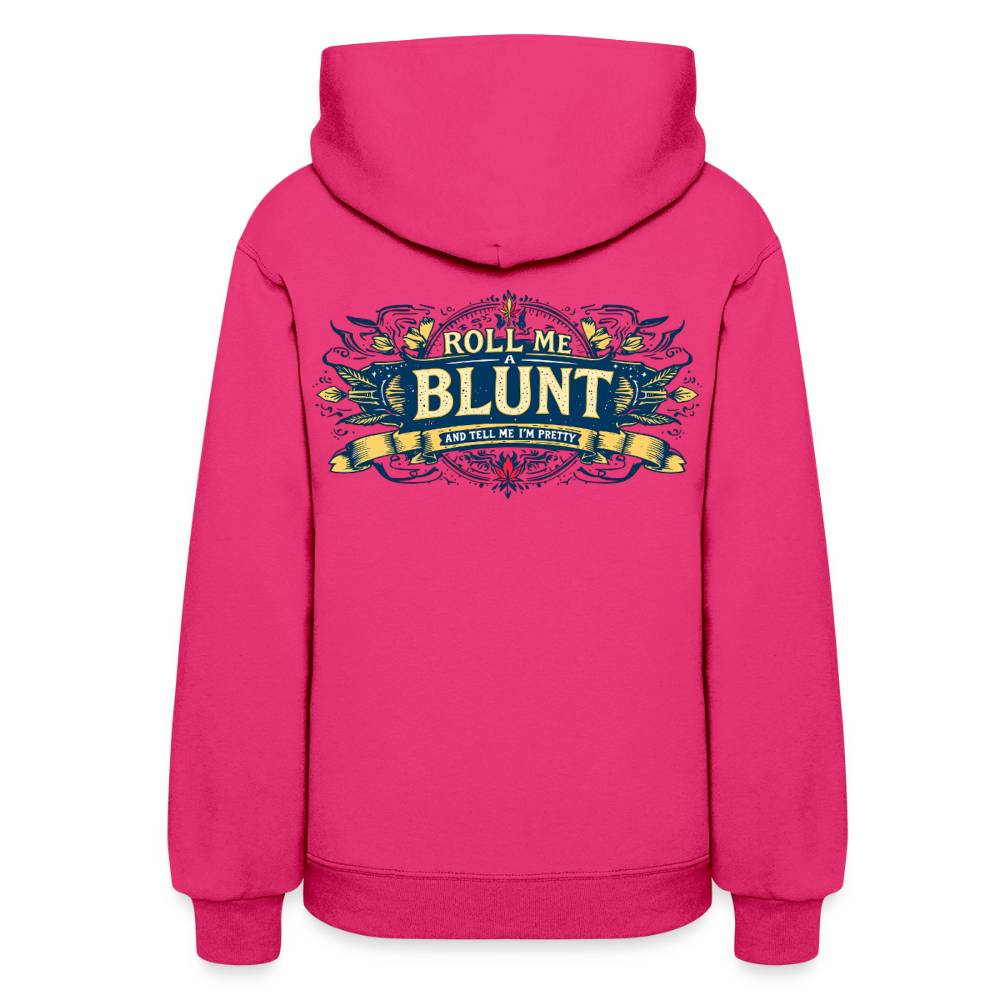 ROLL ME A BLUNT F/B DESIGNS Women's Hoodie - fuchsia