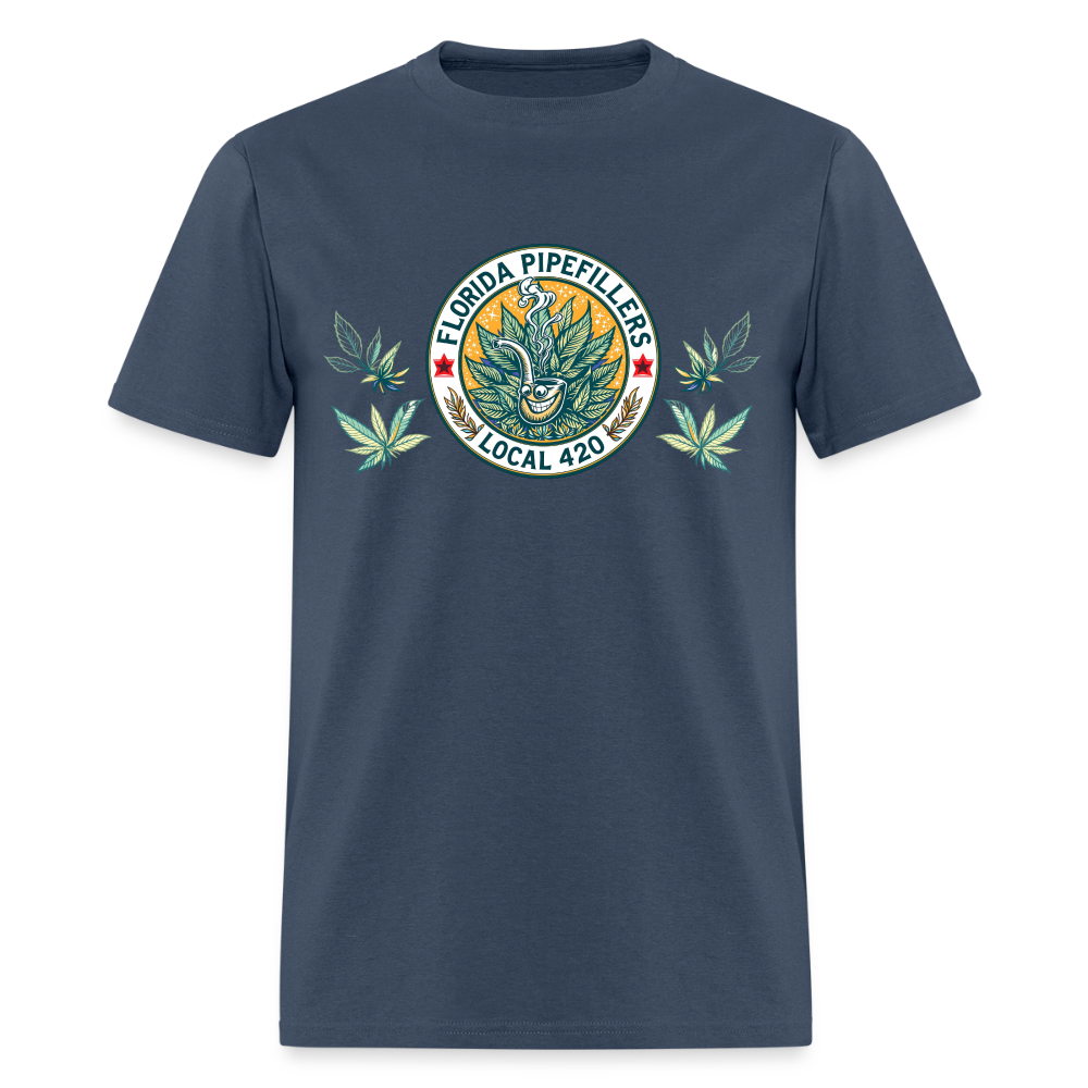 FLORIDA PIPEFILLERS LOCAL 420 Men's T-Shirt -  blue dusk