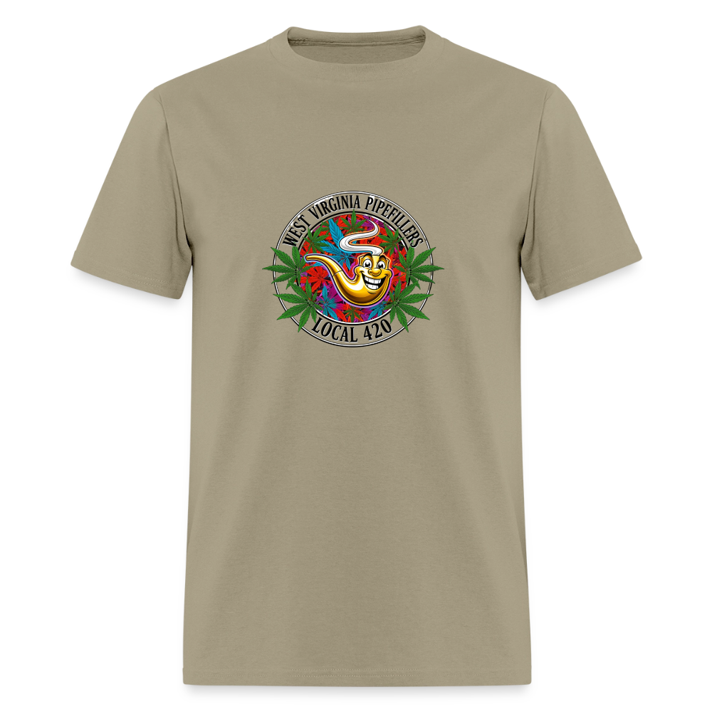 WEST VIRGINIA PIPEFILLERS LOCAL 420 F/B DESIGN Men's T-Shirt - khaki