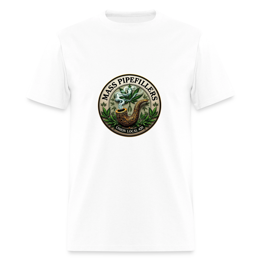 MASS PIPEFILLERS UNION LOCAL 420 Men's T-Shirt - white