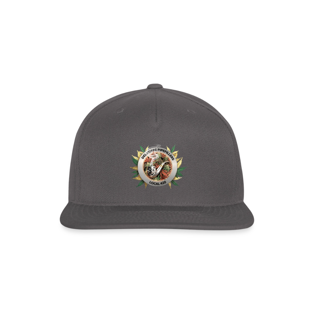 DELAWARE PIPEFILLERS LOCAL 420 Yupong Snapback Baseball Cap - dark grey