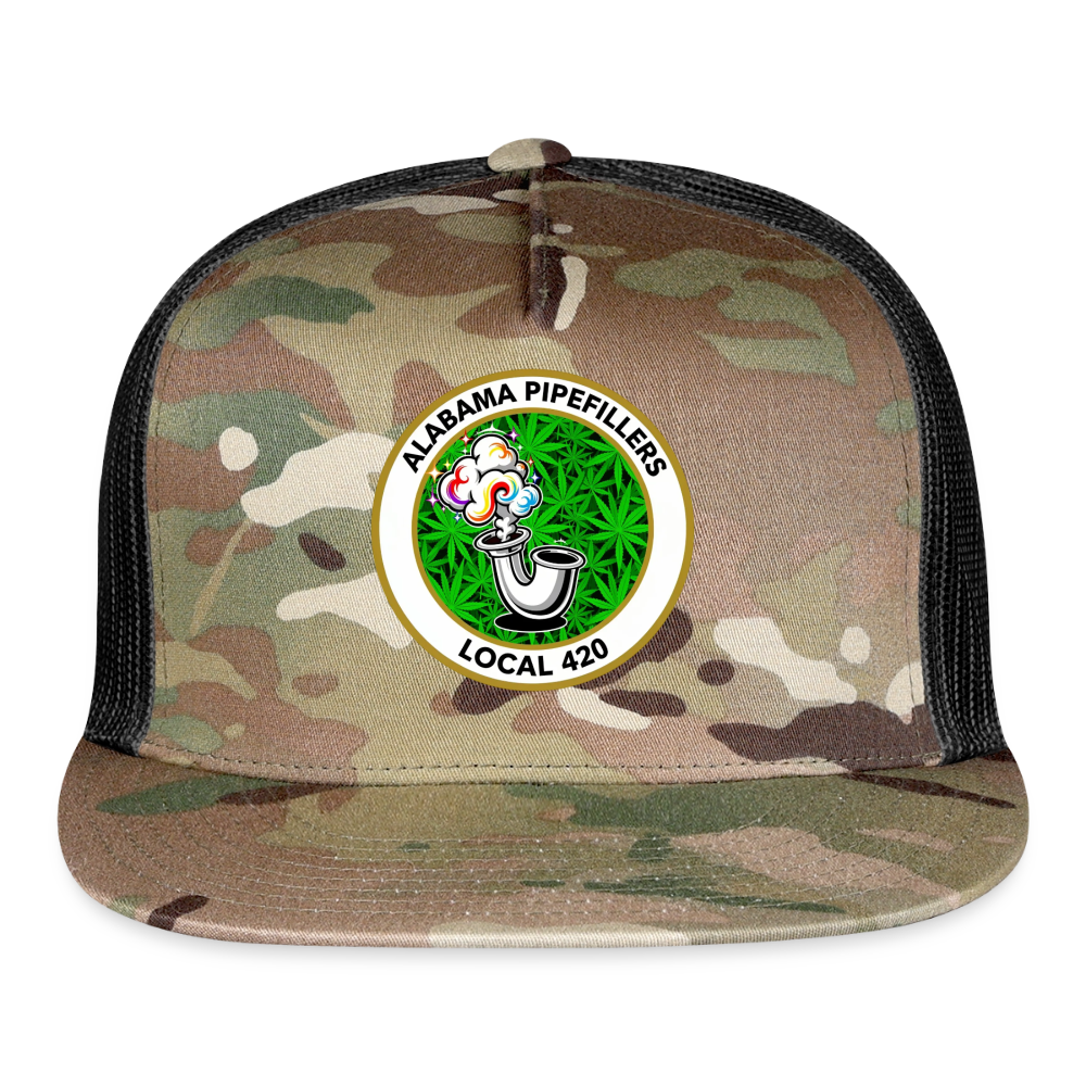 ALABAMA PIPEFILLERS LOCAL 420 Camo Trucker Hat - MultiCam\black
