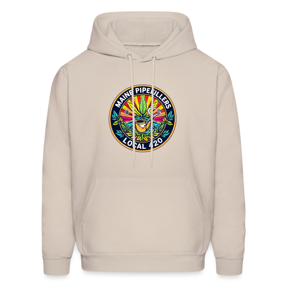 MAINE PIPEFILLERS LOCAL 420 2 EMBLEM Men's Hoodie - Sand
