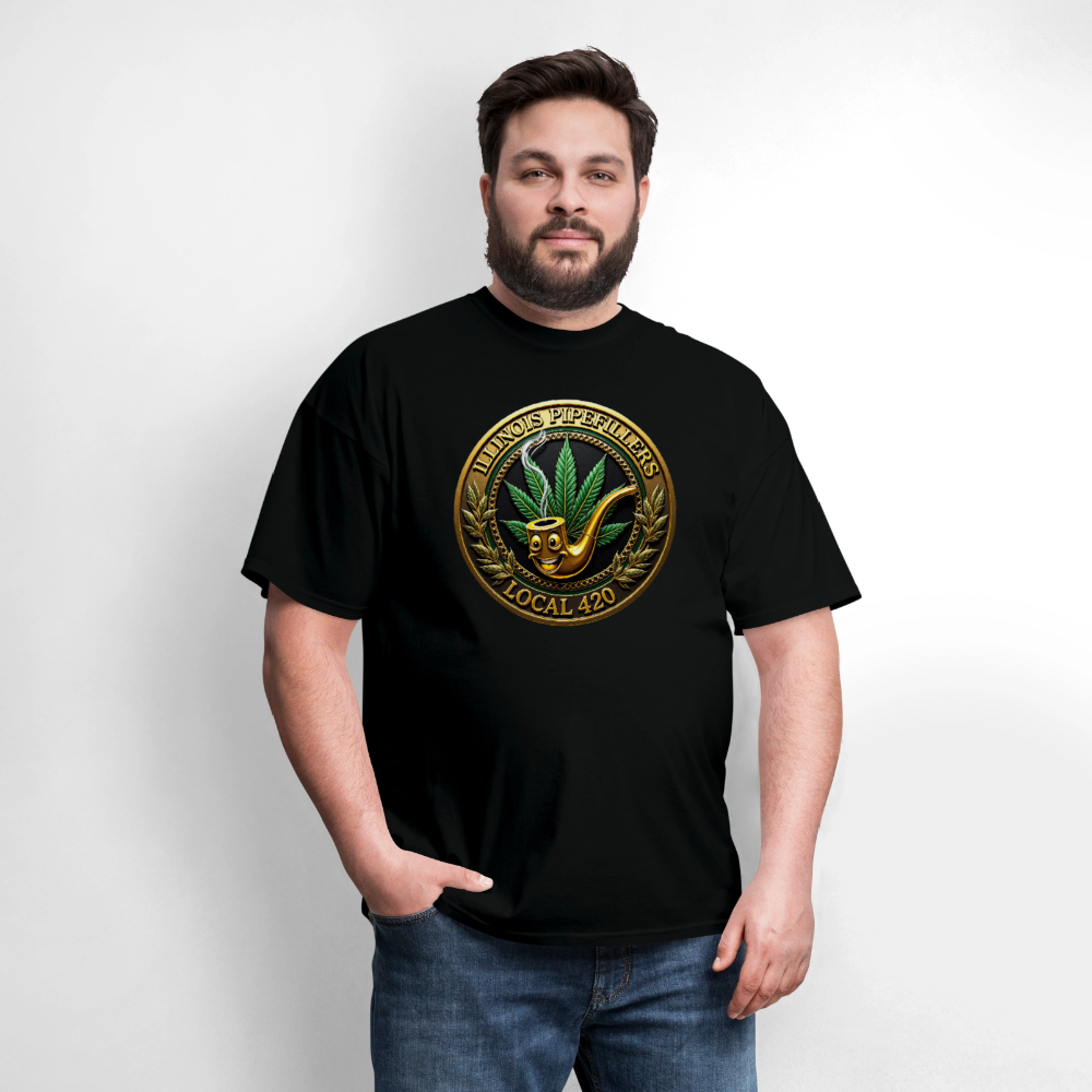 ILLINOIS PIPEFILLERS LOCAL 420 Men's T-Shirt - black