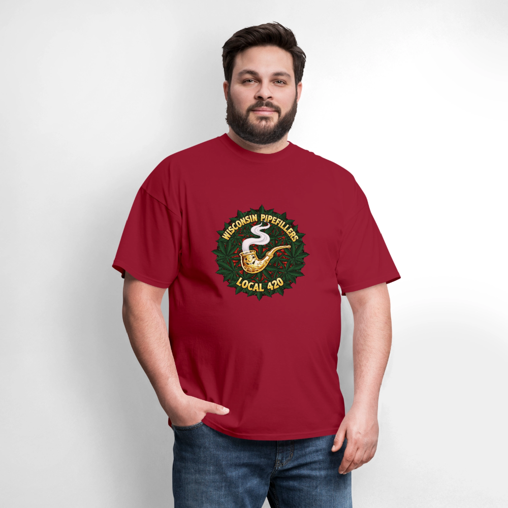 WISCONSIN PIPEFILLERS LOCAL 420 Men's T-Shirt - true red