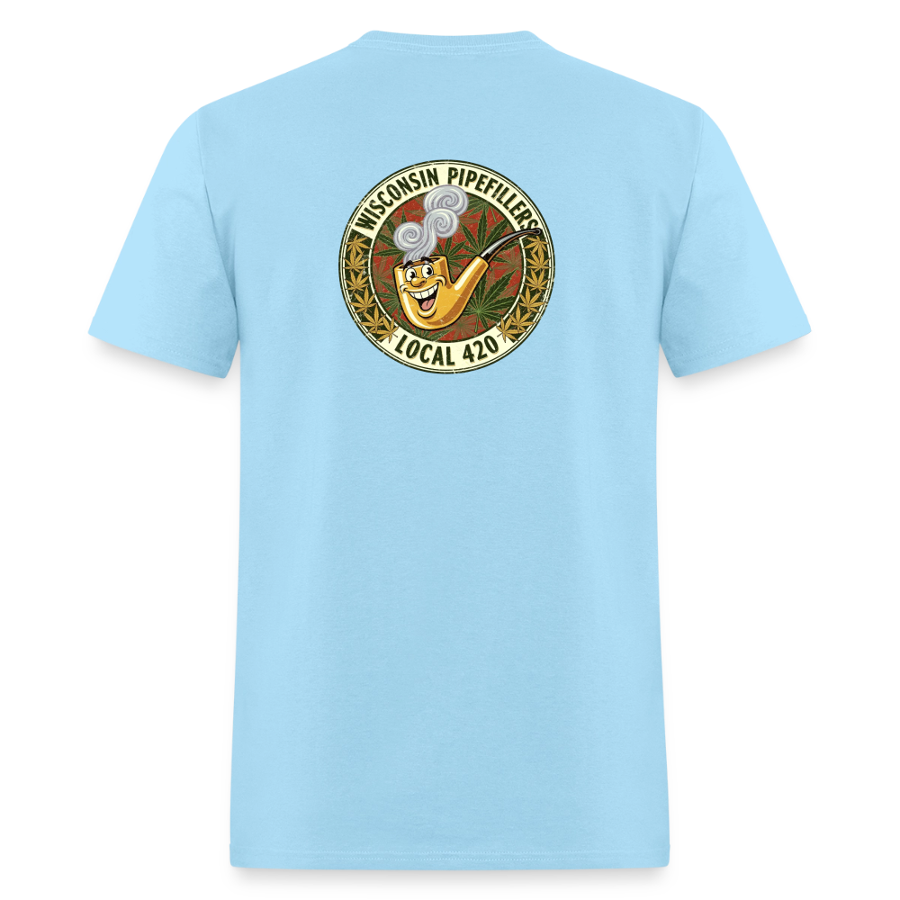 WISCONSIN PIPEFILLERS LOCL 420 F/B DESIGN Men's T-Shirt - powder blue