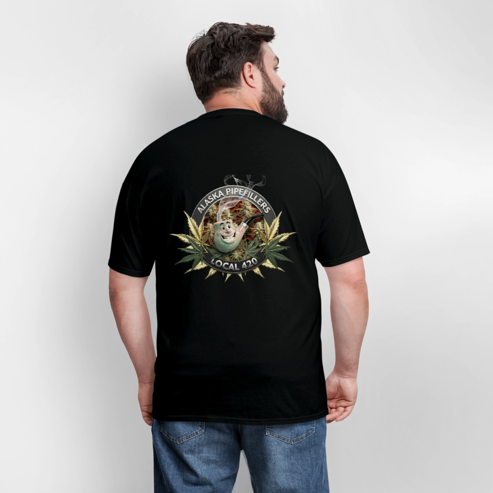 ALASKA PIPEFILLERS LOCAL 420 F/B DESIGN Men's T-Shirt - black