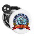 NEW ENGLAND PIPEFILLERS LOCAL 420 Union Buttons small 1'' (5-pack) - white