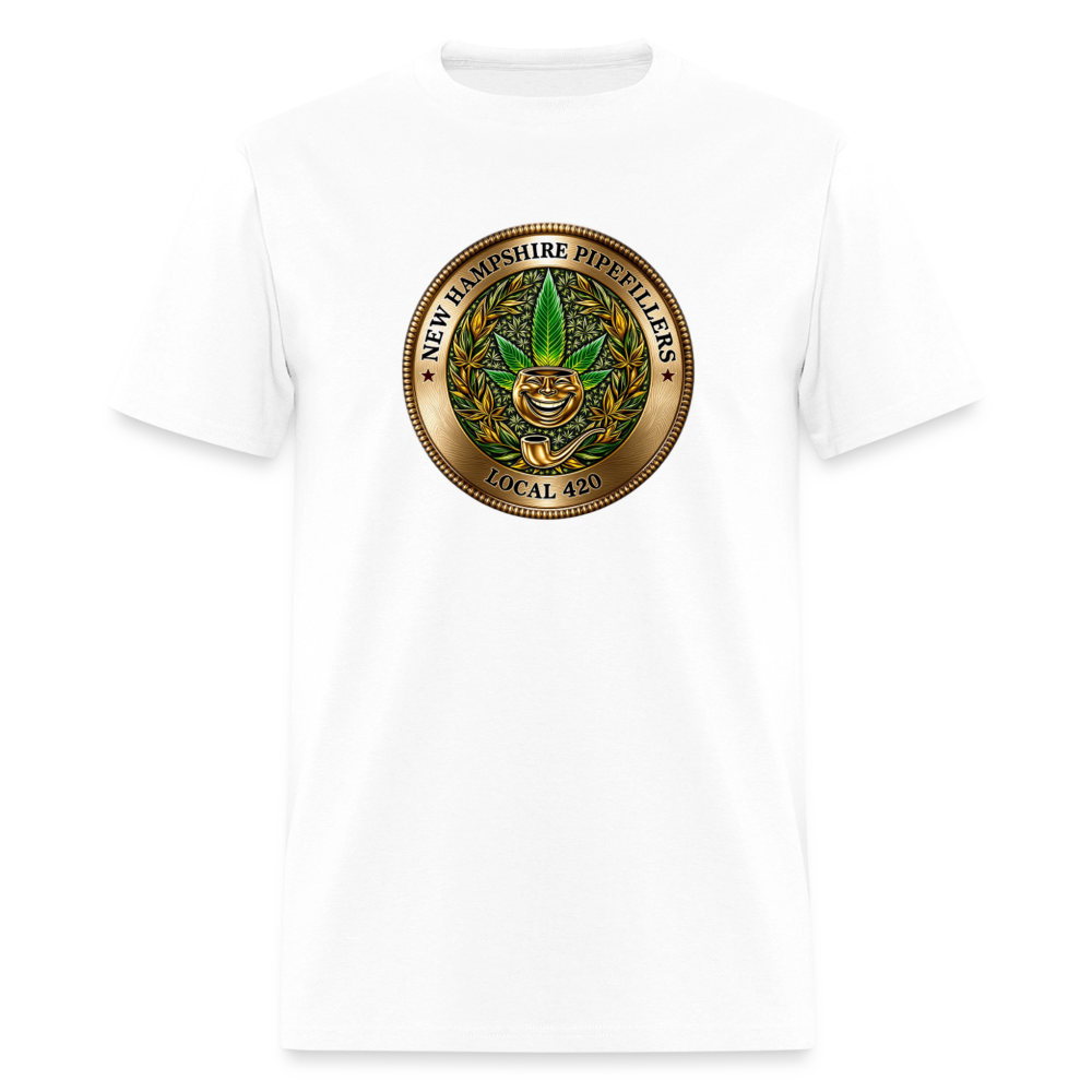 NEW HAMPSHIRE PIPEFILLERS UNION LOCAL 420 Men's T-Shirt - white