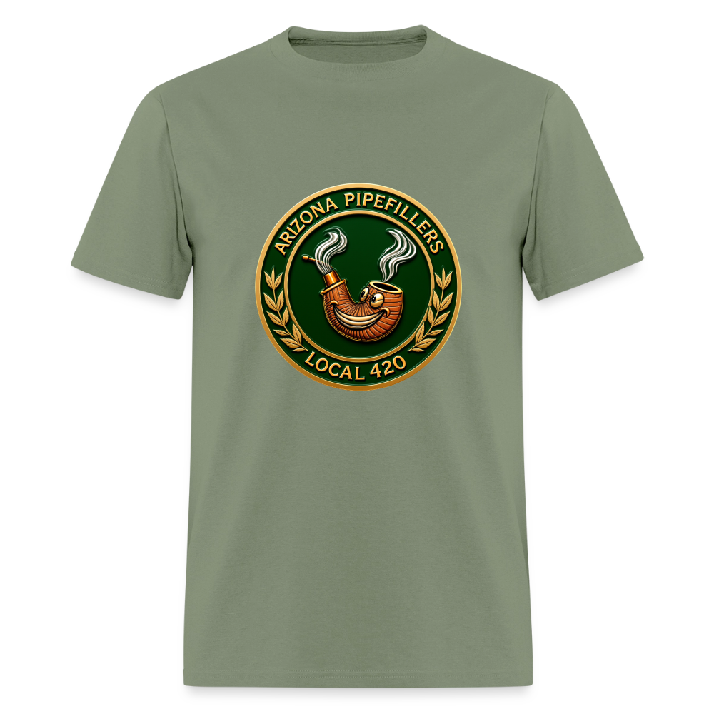 ARIZONIA PIPEFILLERS LOCAL 420 F/B DESIGN Men's T-Shirt - military green