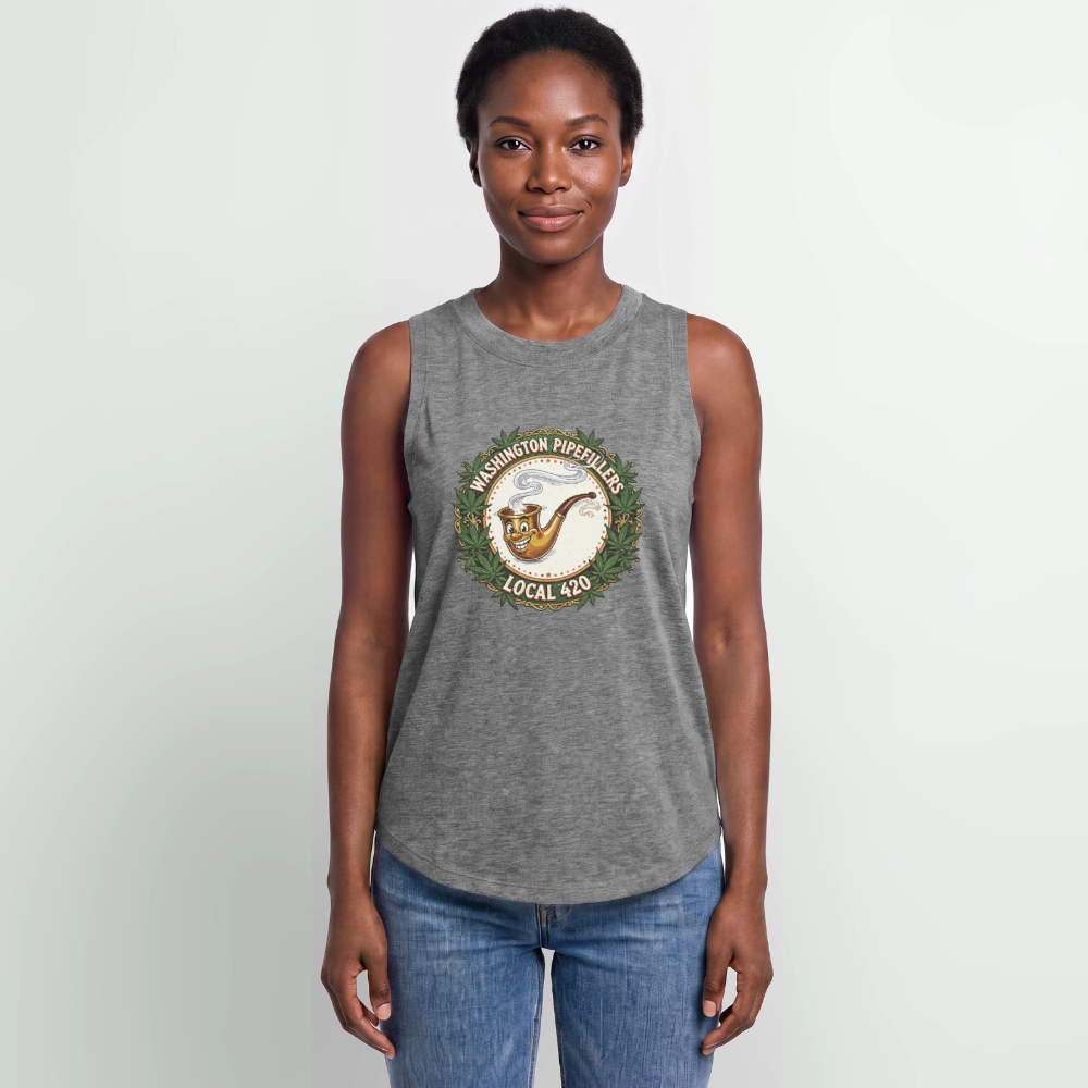 WASHINGTON PIPEFILLERS LOCAL 420 Women's Relaxed Tank Top - granite heather 