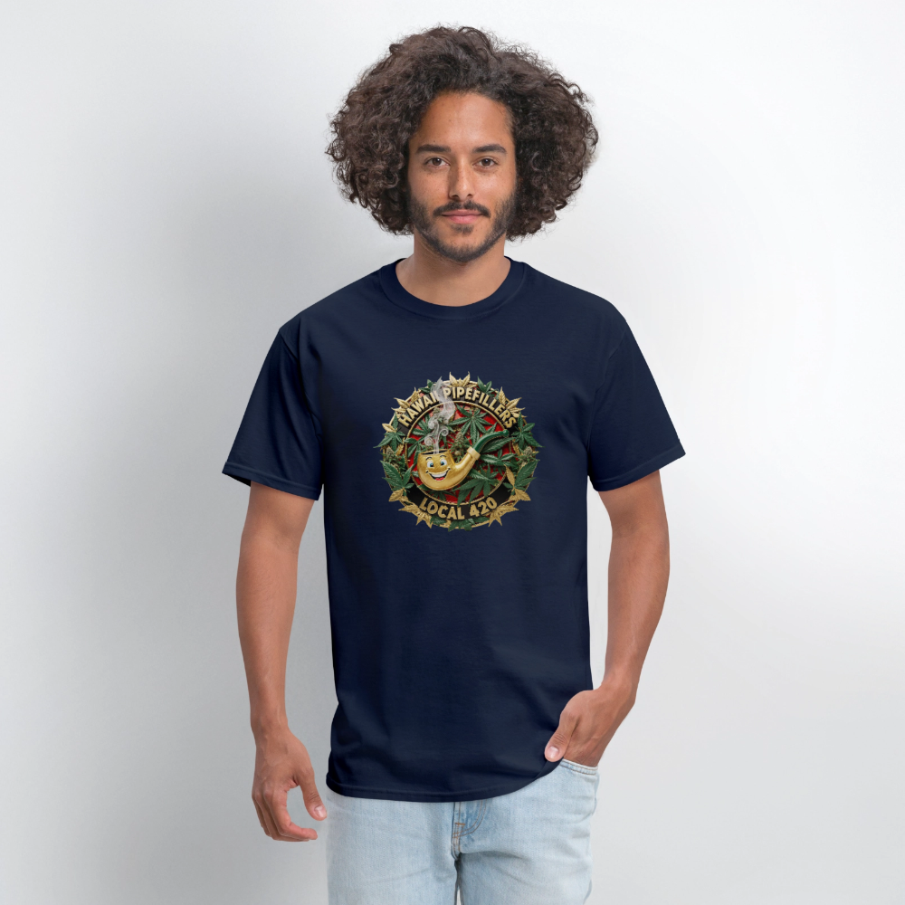 HAWAII PIPEFILLERS LOCAL 420 F/B DESIGN Men's T-Shirt - navy