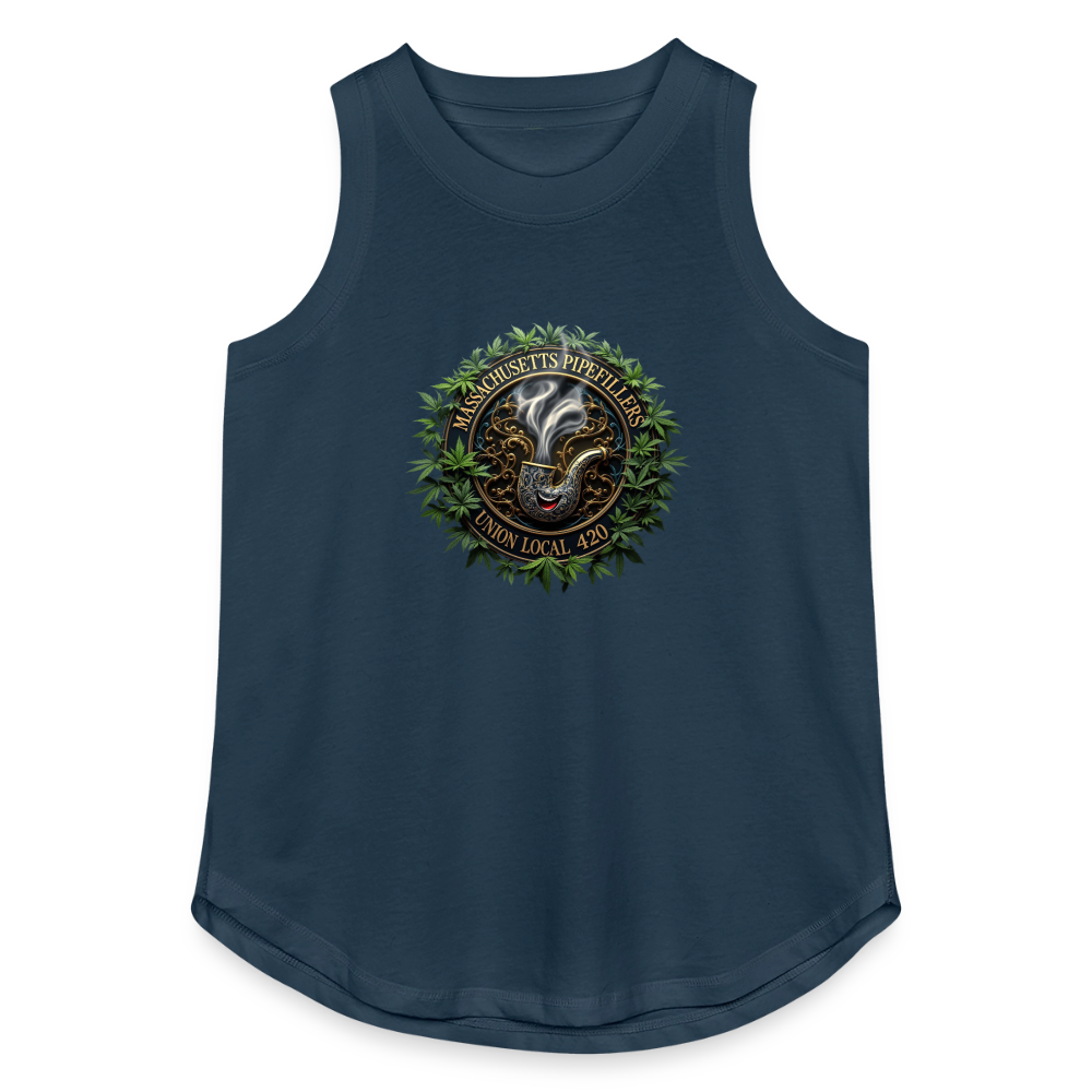 MASSACHUSETTS PIPEFILLERS LOCAL 420 Women's Relaxed Tank Top - denim