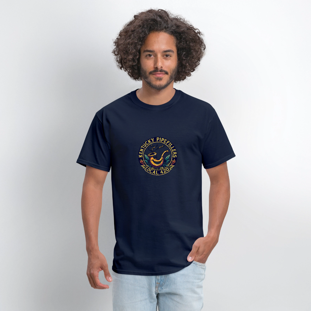KENTUCKY PIPEFILLERS LOCAL 420 Men's T-Shirt - navy