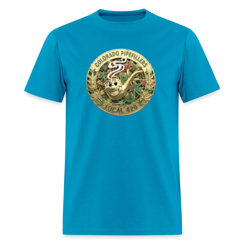 COLORADO PIPEFILLERS LOCAL 420 Men's T-Shirt - turquoise