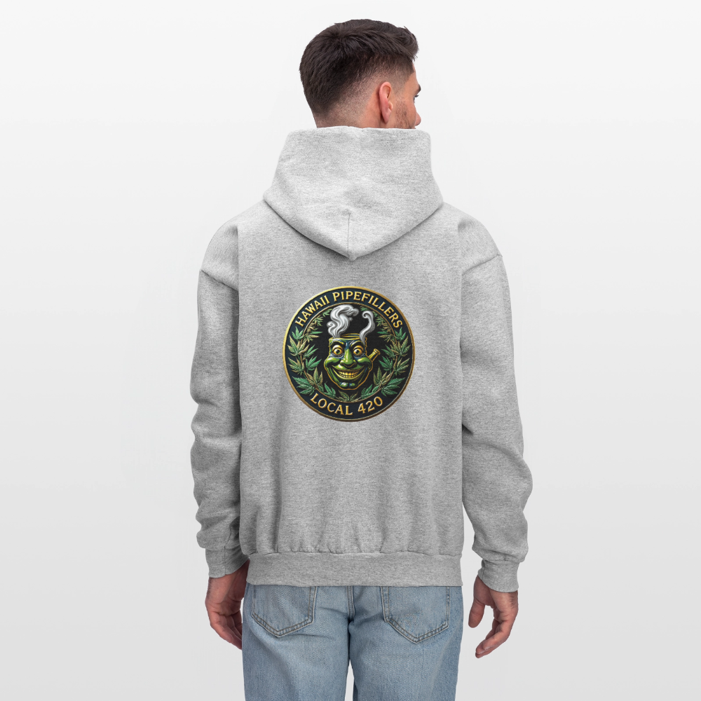 HAWAII PIPEFILLERS LOCAL 420 F/B DESIGN Men's Hoodie - heather gray