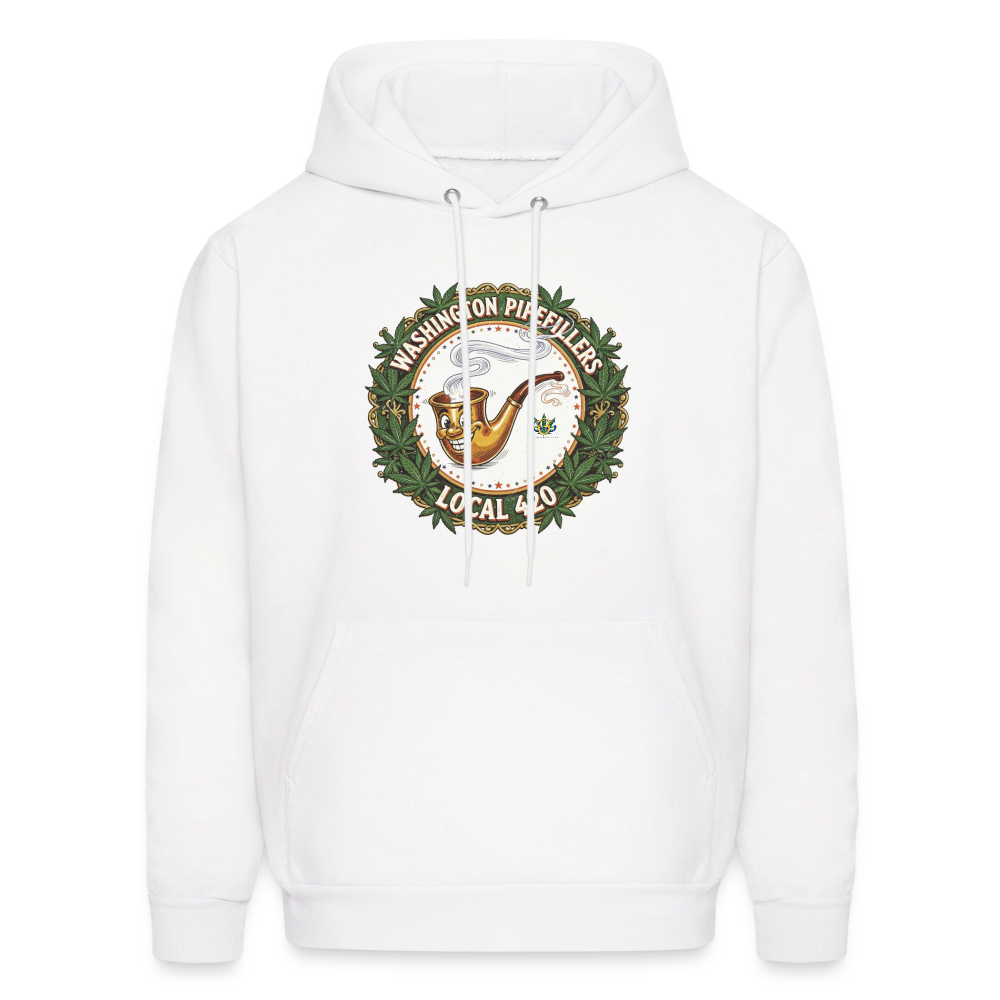 WASHINGTON PIPEFILLERS LOCAL 420 Men's Hoodie - white