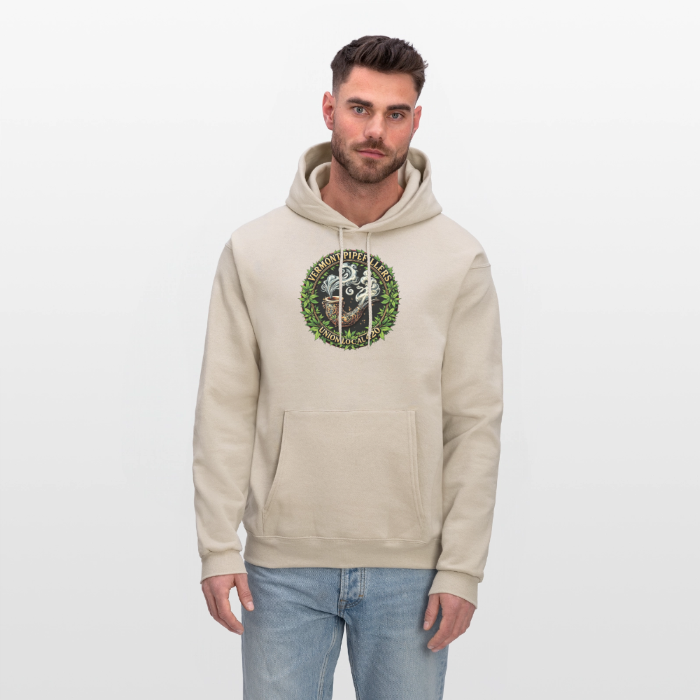 VERMONT PIPEFILLERS LOCAL 420 2 EMBLEM Men's Hoodie - Sand