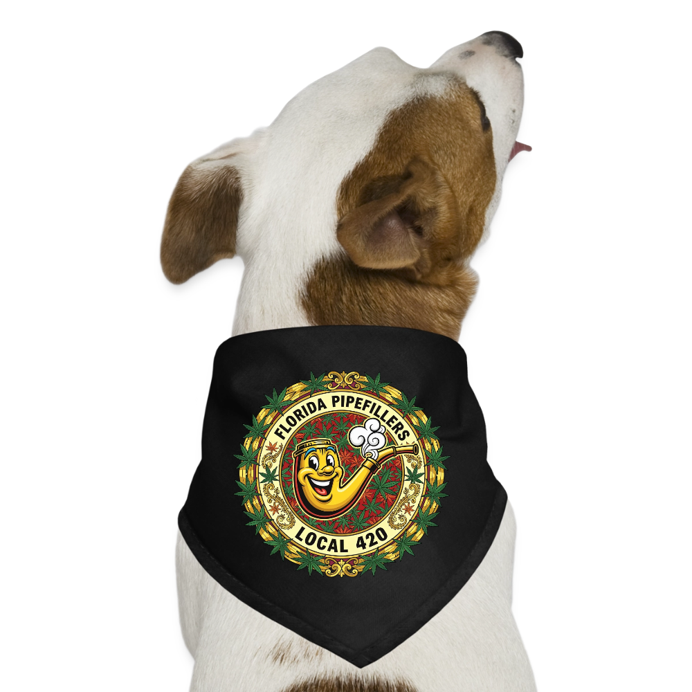 FLORIDA PIPEFILLERS LOCAL 420 Union Dog Bandana - black