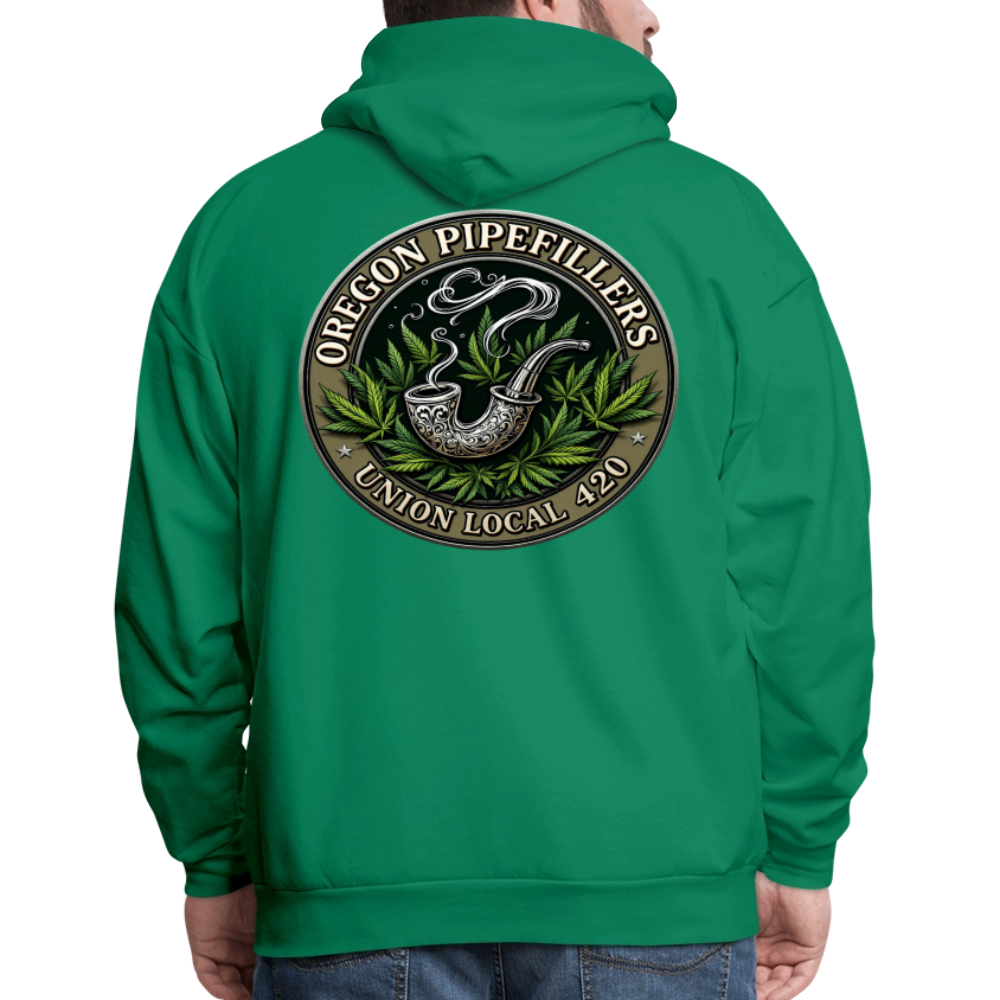 OREGON PIPEFILLERS LOCAL 420 2 EMBLEM Men's Hoodie - kelly green