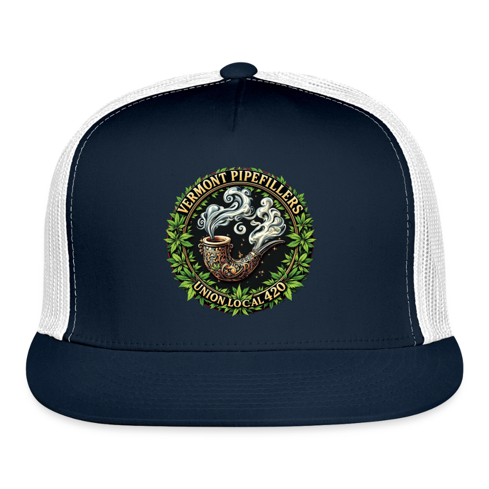 VERMONT PIPEFILLERS LOCAL 420 Trucker Hat - navy/white