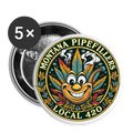 MONTANA PIPEFILLERS LOCAL 420 Union Buttons small 1'' (5-pack) - white