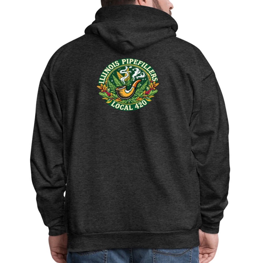 ILLINOIS PIPEFILLERS LOCAL 420 F/B DESIGN Men's Hoodie - charcoal grey