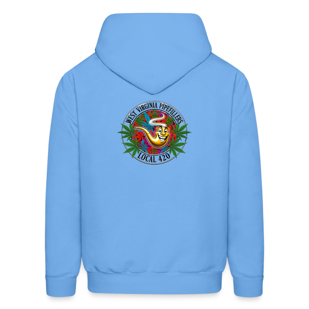 WEST VIRGINIA PIPEFILLERS LOCAL 420 F/B DESIGN  Men's  Hoodie - carolina blue