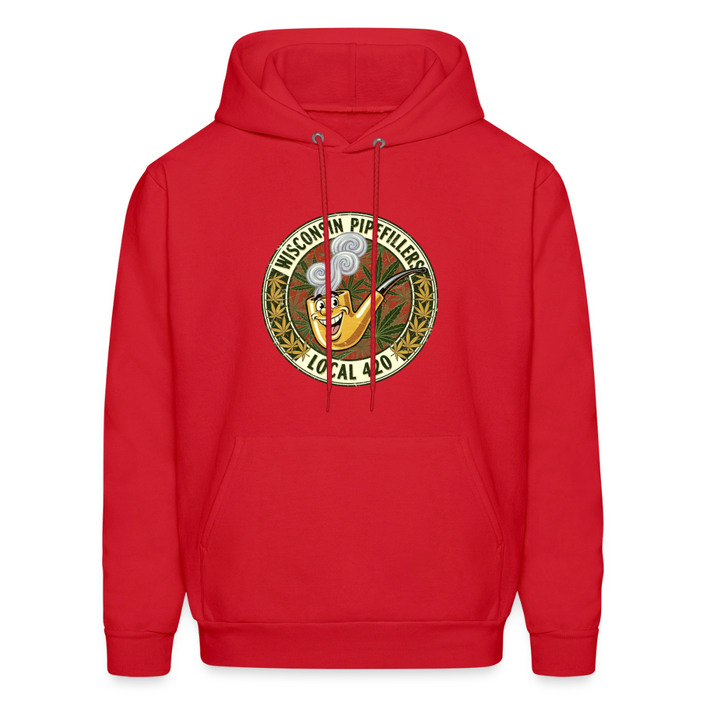 WISCONSIN PIPEFILLERS LOCL 420 Men's Hoodie - red