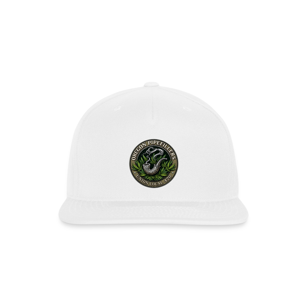 OREGON PIPEFILLERS UNION LOCAL 420 Snapback Baseball Cap - white