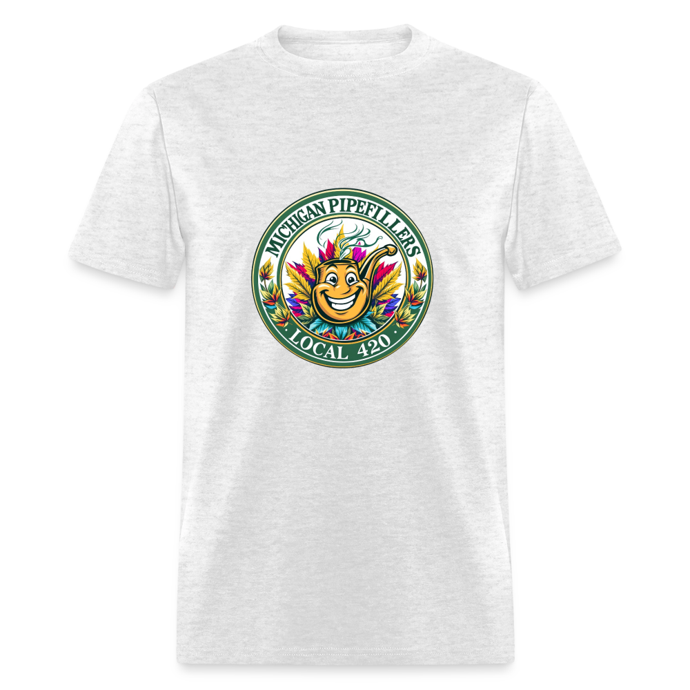 MICHIGAN PIPEFILLERS LOCAL 420 Men's T-Shirt - light heather gray