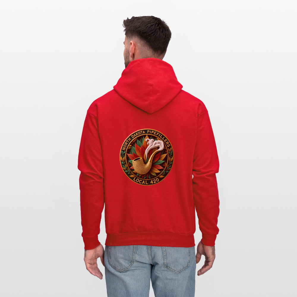 NORTH DAKOTA PIPEFILLERS LOCAL 420 F/B DESIGNS Men's Hoodie - red
